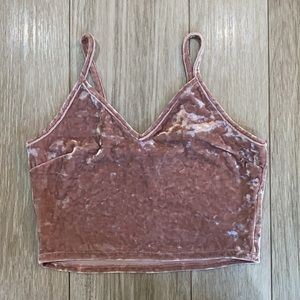 Pink velvet Tank top